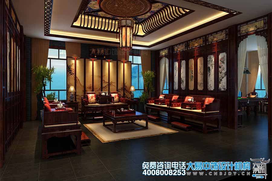 中式茶樓設計裝修效果圖