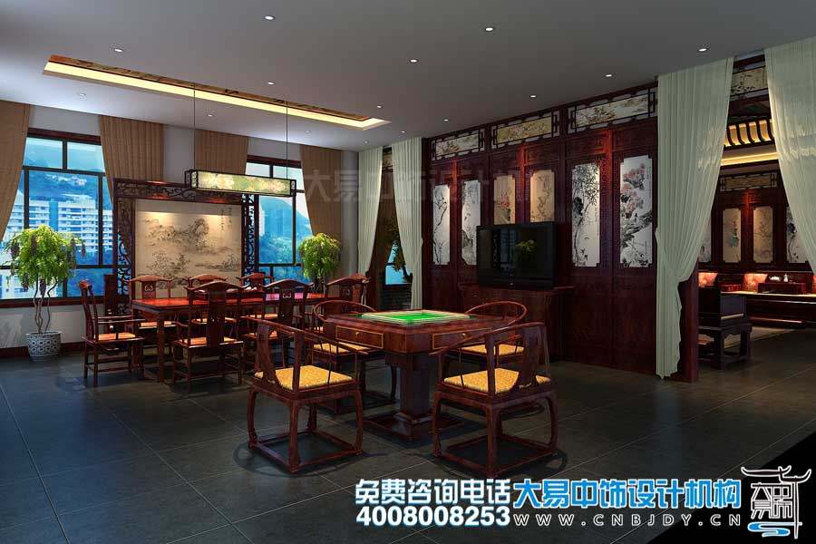 中式茶樓設計裝修效果圖