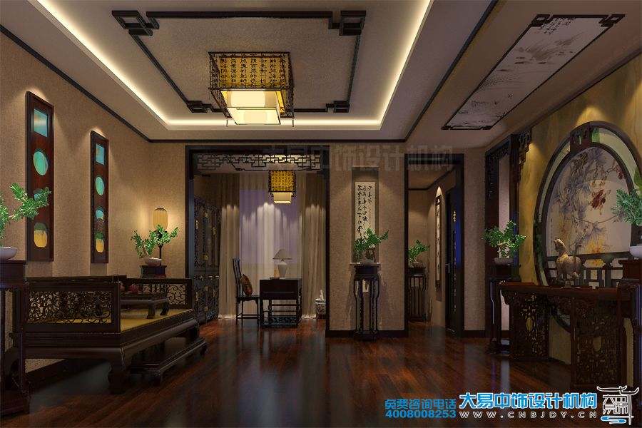 遼寧盤(pán)錦220平米別墅設計，感受中式別墅裝修的氣息