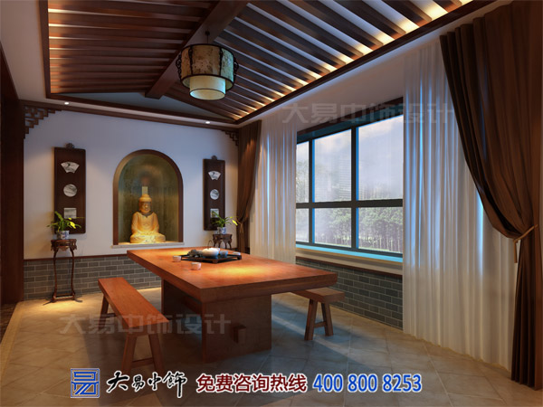 茶會(huì )所中式設計裝修 休閑去處將繁華遺忘