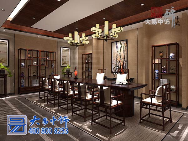 北京私人新中式茶會(huì )所裝修設計 富有層次的立體化會(huì )友空間