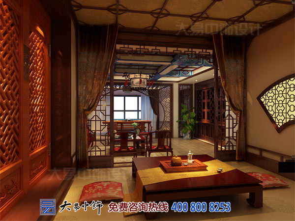 茶會(huì )所中式設計裝修 休閑去處將繁華遺忘