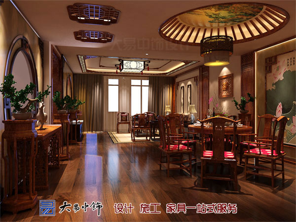 遼寧盤(pán)錦220平米別墅設計，感受中式別墅裝修的氣息