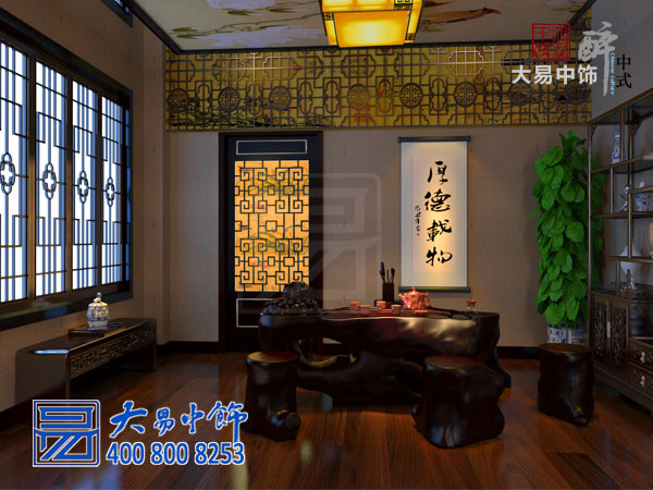 西安550平米別墅中式裝修 開(kāi)啟復古典雅精致生活