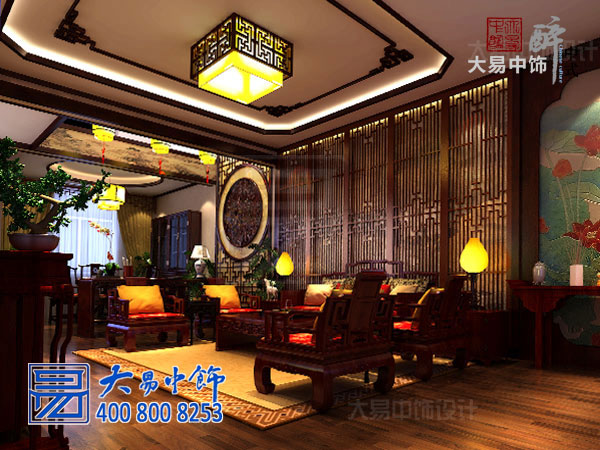 西安550平米別墅中式裝修 開(kāi)啟復古典雅精致生活