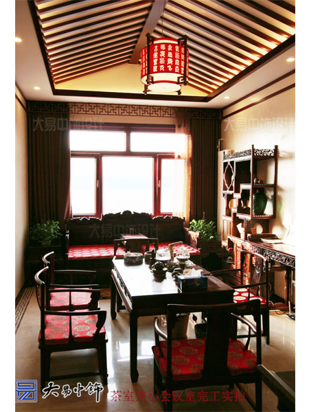 北京順義工業(yè)園區藥業(yè)集團中式辦公空間裝修設計元素