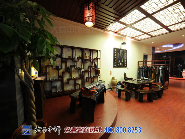 高端中式裝修竣工現場(chǎng) VIP服裝店中式設計案例